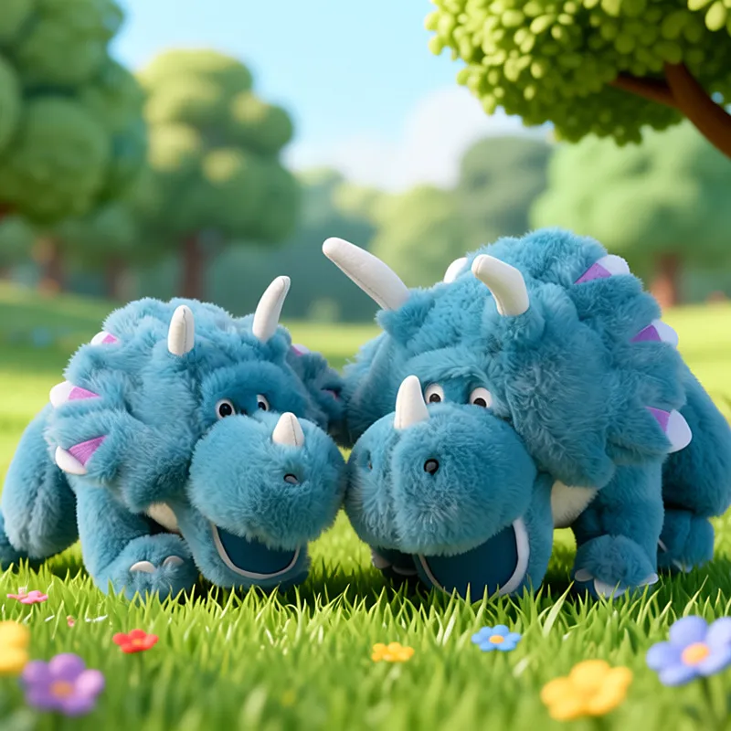 Triceratops Plush Toy – Soft Jurassic Dinosaur Stuffed Animal, Huggable Sleeping Pillow & Birthday Gift for Boys